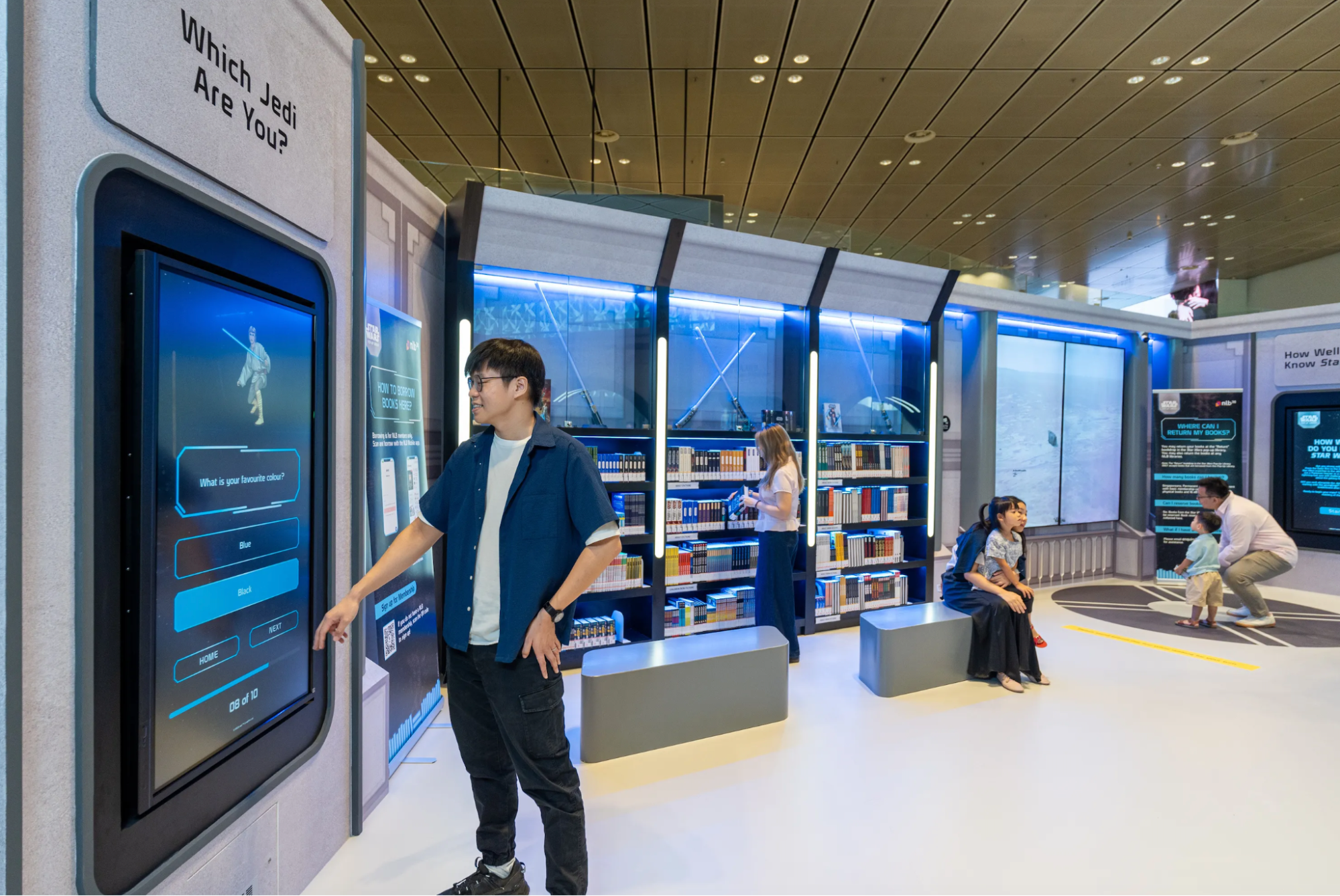 Interactive elements of the Star Wars Pop-up Library