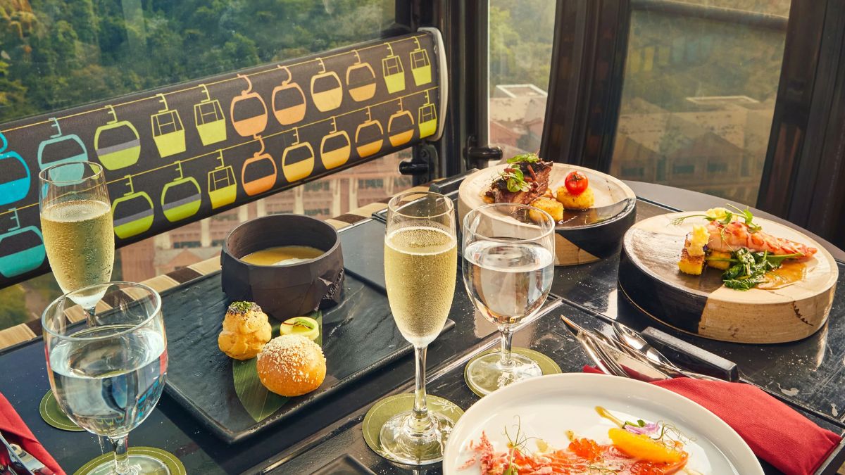 Cable Car Sky Dining is a romantic option for couples seeking a rooftop bar and restaurant experience