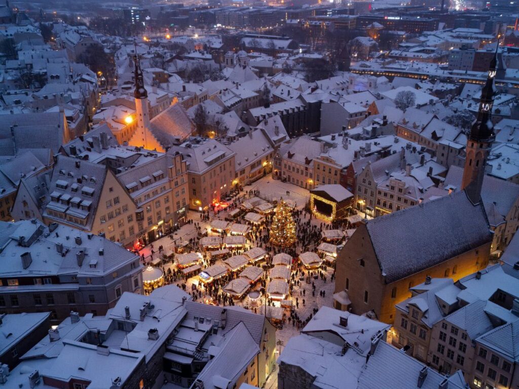 Tallinn is one of the most romantic christmas destinations with its medieval old town